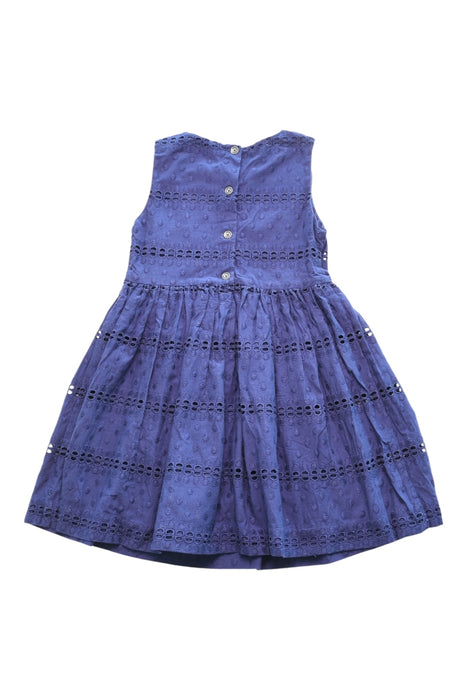A Navy Sleeveless Dresses from Tommy Hilfiger in size 4T for girl. (Back View)