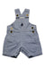 A Blue Overall Shorts from Jojo Maman Bébé in size 0-3M for boy. (Front View)