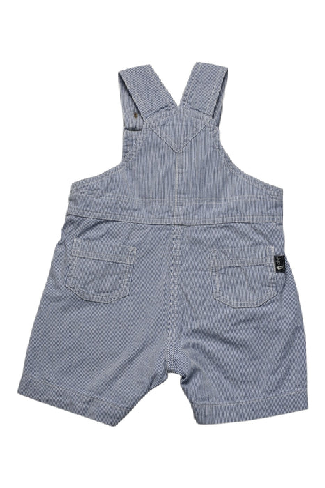 A Blue Overall Shorts from Jojo Maman Bébé in size 0-3M for boy. (Back View)