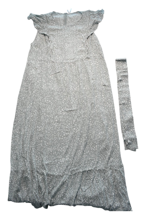 A Grey Short Sleeve Dresses from Seraphine in size Maternity-L for women. (Front View)