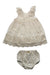 A Ivory Dress Sets from Mayoral in size 6-12M for girl. (Front View)