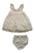 A Ivory Dress Sets from Mayoral in size 6-12M for girl. (Back View)