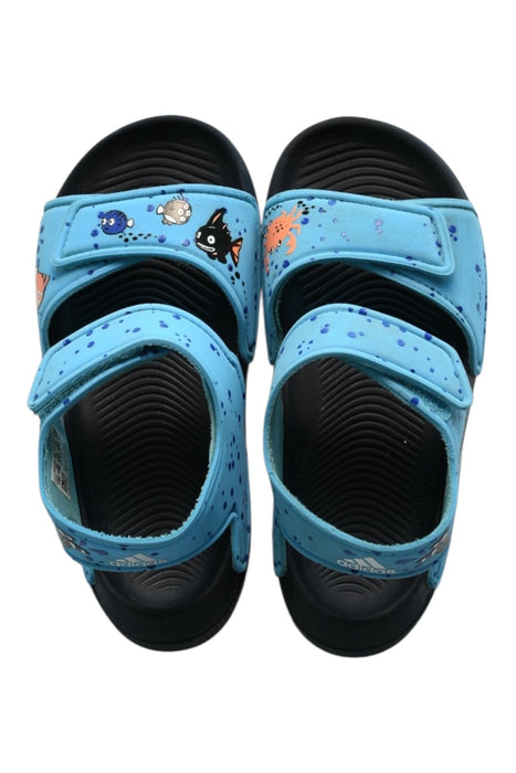 A Blue Sandals from Adidas in size 5T for boy. (Front View)