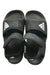 A Black Sandals from Adidas in size 7Y for boy. (Front View)