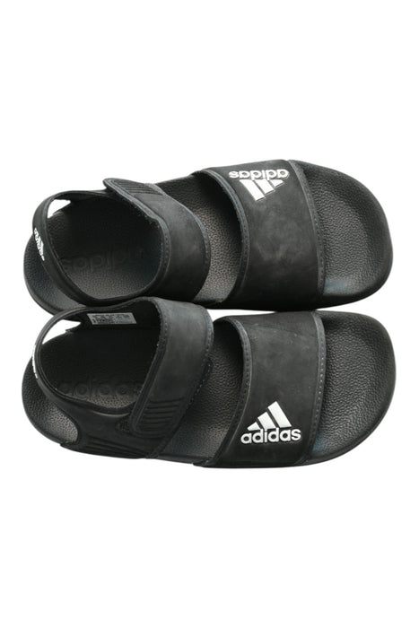 A Black Sandals from Adidas in size 7Y for boy. (Back View)
