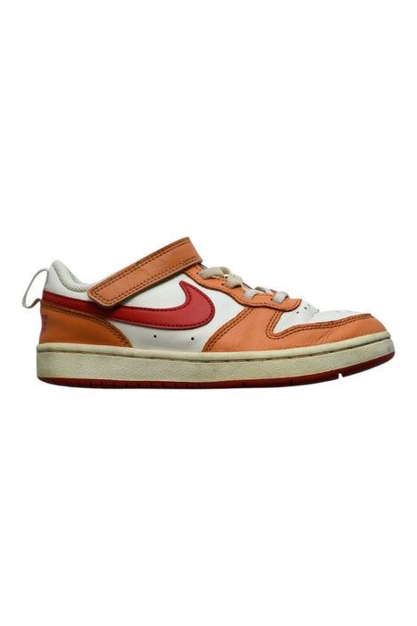 A Orange Sneakers from Nike in size 7Y for boy. (Front View)