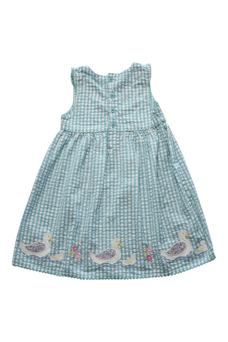 A Blue Sleeveless Dresses from Jojo Maman Bébé in size 4T for girl. (Back View)