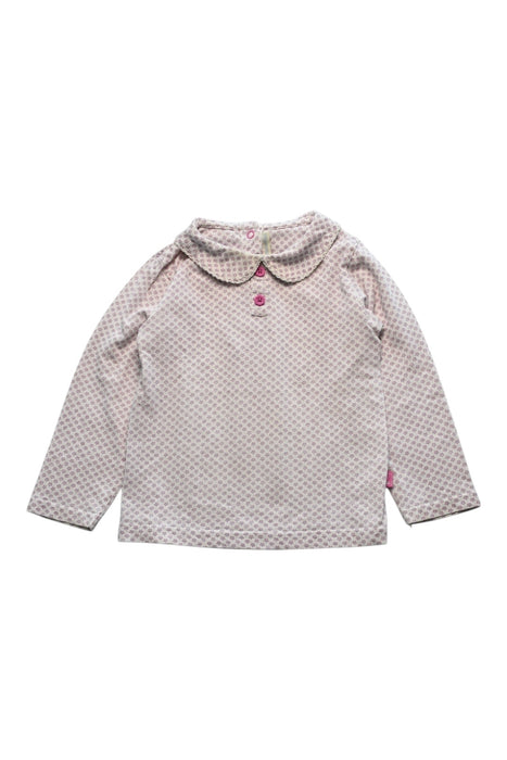 A Pink Long Sleeve Tops from Jojo Maman Bébé in size 3T for girl. (Front View)