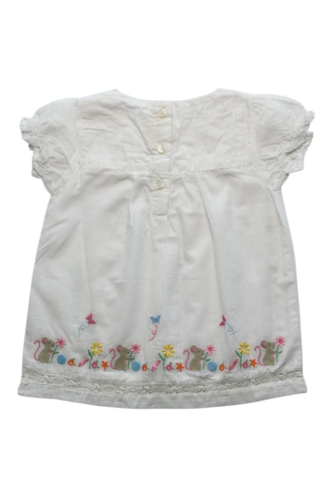 A White Short Sleeve Tops from Jojo Maman Bébé in size 4T for girl. (Back View)