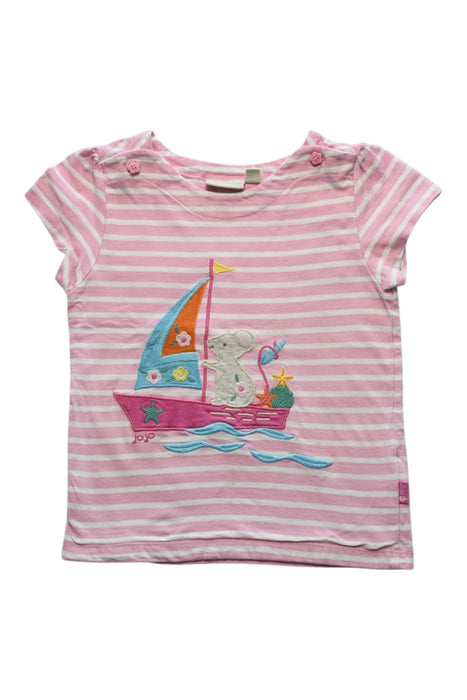 A Pink Short Sleeve Tops from Jojo Maman Bébé in size 3T for girl. (Front View)