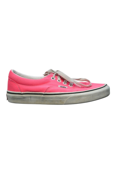 A Pink Sneakers from Vans in size 10Y for girl. (Front View)