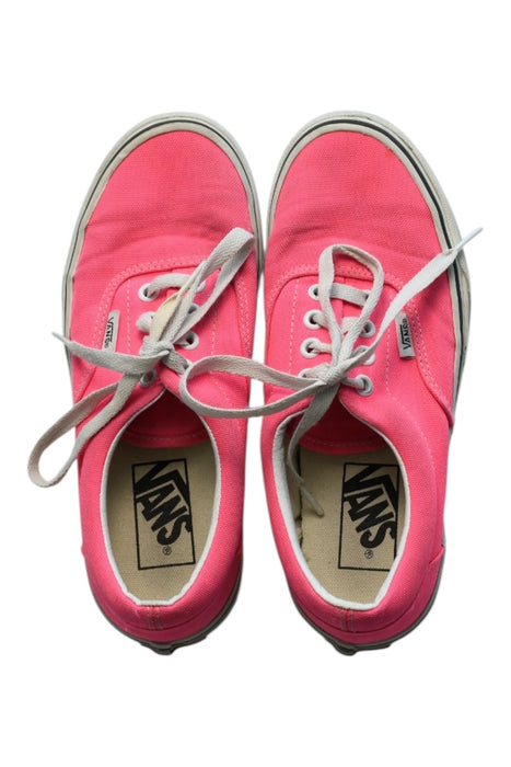 A Pink Sneakers from Vans in size 10Y for girl. (Back View)