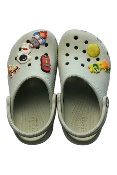 A Multicolour Slip Ons from Crocs in size 4T for girl. (Front View)