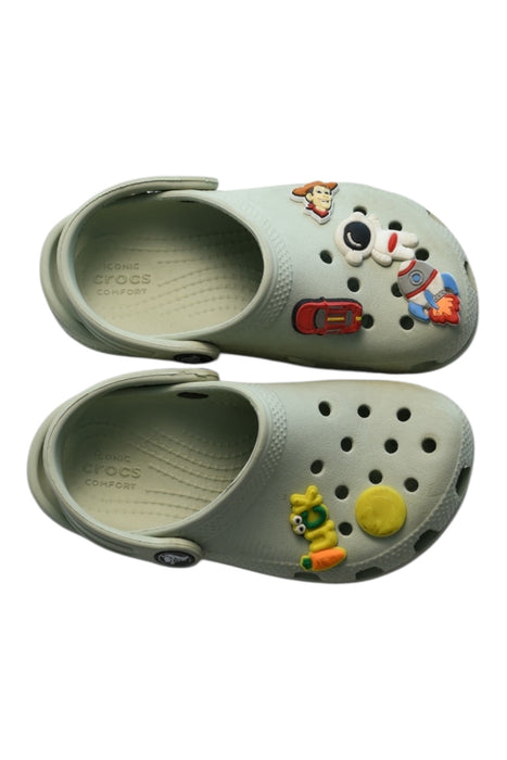 A Multicolour Slip Ons from Crocs in size 4T for girl. (Back View)