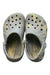 A Grey Slip Ons from Crocs in size 3T for girl. (Front View)