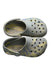 A Grey Slip Ons from Crocs in size 3T for girl. (Back View)