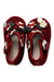 A Red Booties from Monnalisa in size Newborn for girl. (Front View)