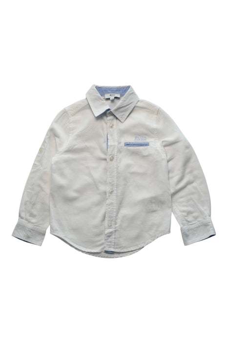 A White Long Sleeve Shirts from Boss in size 4T for boy. (Front View)
