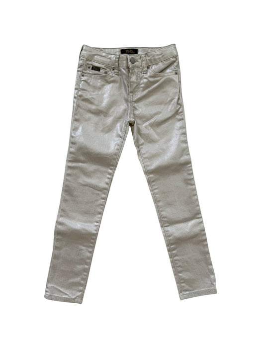 A Silver Casual Pants from Polo Ralph Lauren in size 6T for girl. (Front View)