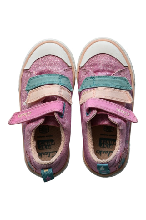 A Multicolour Sneakers from Clarks in size 5T for girl. (Front View)
