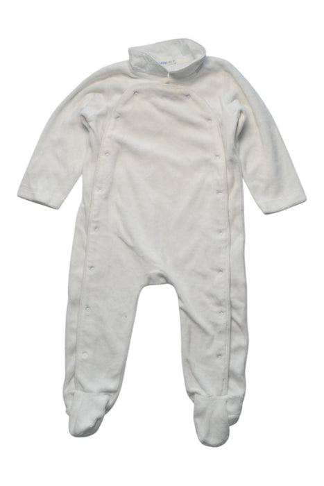 A White Onesies from Bout'Chou in size 6-12M for girl. (Front View)