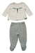 A Grey Pants Sets from Obaibi - Okaidi in size 6-12M for girl. (Front View)