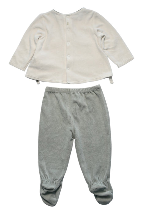 A Grey Pants Sets from Obaibi - Okaidi in size 6-12M for girl. (Back View)