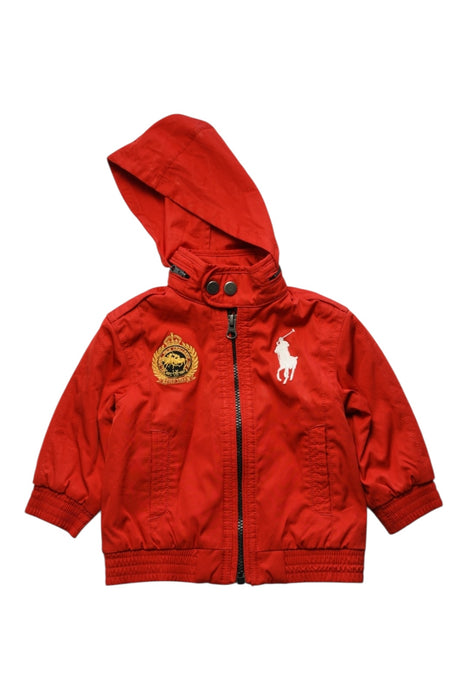 A Red Lightweight Jackets from Polo Ralph Lauren in size 6-12M for boy. (Front View)