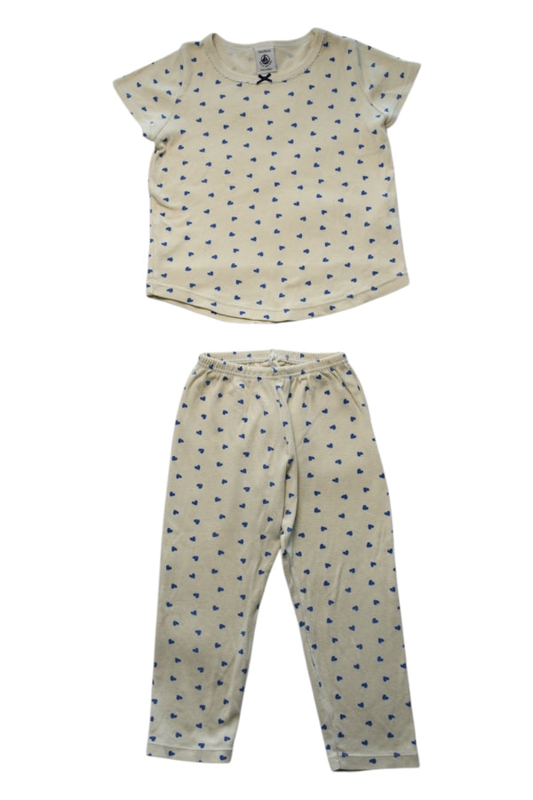 A Beige Pyjama Sets from Petit Bateau in size 2T for girl. (Front View)