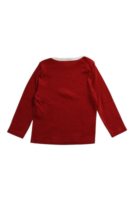 A Red Long Sleeve T Shirts from Petit Bateau in size 18-24M for neutral. (Back View)