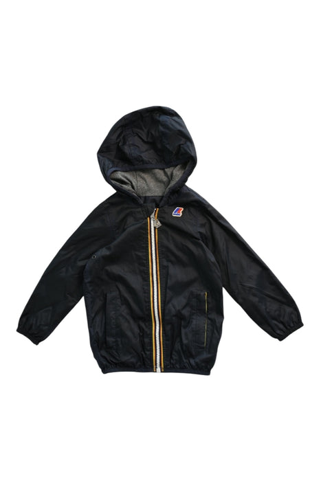 A Black Rain Jackets from K-Way in size 18-24M for boy. (Front View)