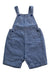 A Blue Overall Shorts from Petit Bateau in size 6-12M for boy. (Front View)