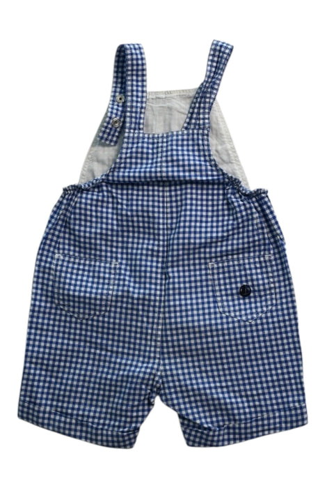 A Blue Overall Shorts from Petit Bateau in size 6-12M for boy. (Back View)