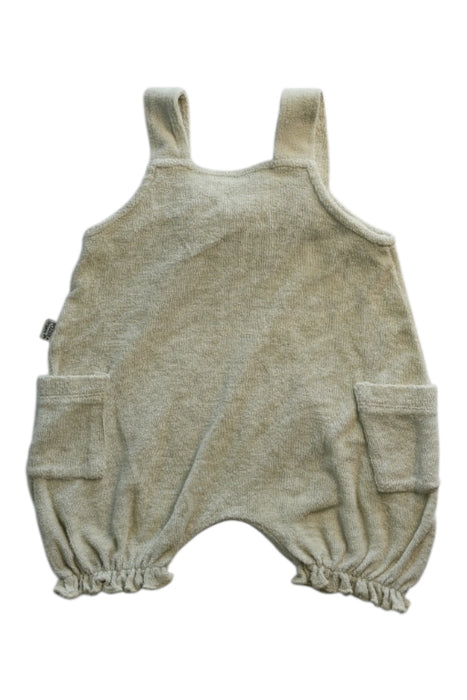A Beige Overall Shorts from Poudre Organic in size 6-12M for boy. (Back View)