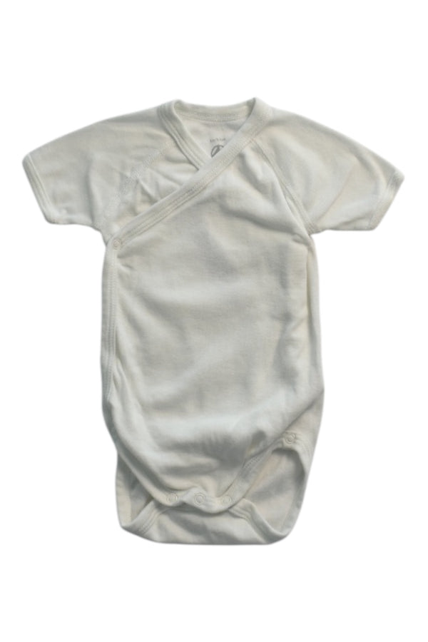 A White Short Sleeve Bodysuits from Petit Bateau in size 3-6M for neutral. (Front View)