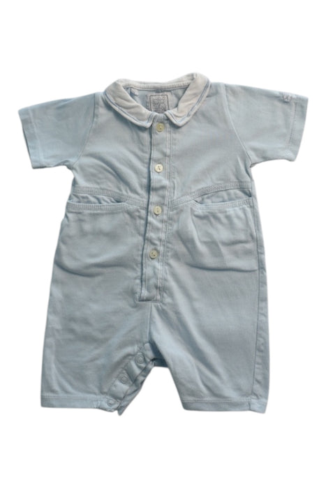 A Blue Short Sleeve Rompers from Emile et Rose in size 3-6M for boy. (Front View)