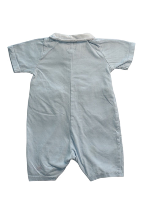 A Blue Short Sleeve Rompers from Emile et Rose in size 3-6M for boy. (Back View)