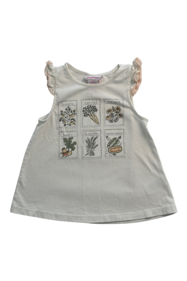 A White Sleeveless Tops from Tommy Bahama in size 4T for girl. (Front View)