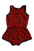 A Red Sleeveless Rompers from Nike in size 3-6M for girl. (Back View)