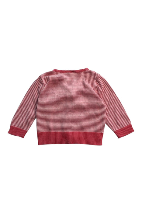 A Red Cardigans from The Little White Company in size 6-12M for girl. (Back View)
