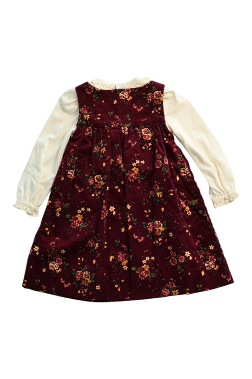 A Burgundy Dress Sets from Ralph Lauren in size 6-12M for girl. (Back View)