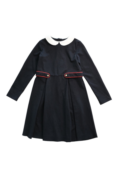 A Navy Long Sleeve Dresses from Jacadi in size 12Y for girl. (Front View)