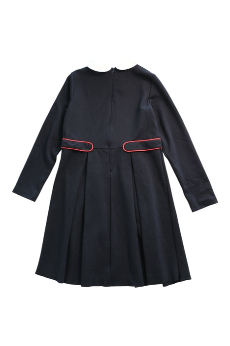 A Navy Long Sleeve Dresses from Jacadi in size 12Y for girl. (Back View)
