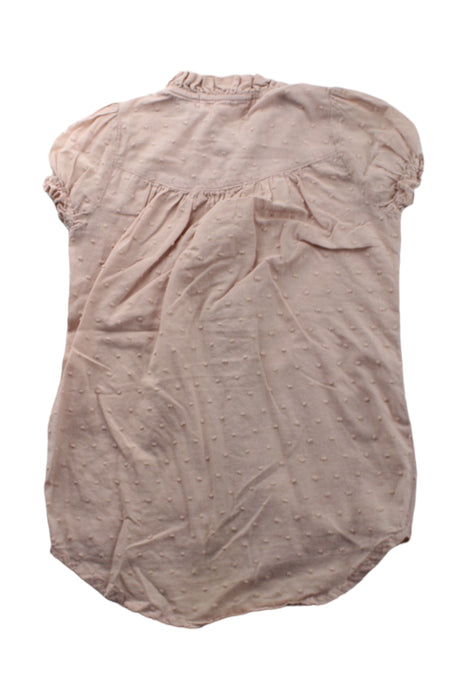 A Beige Short Sleeve Shirts from Retykle in size Newborn for girl. (Back View)