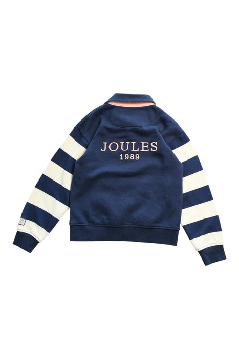 A Navy Buttoned Sweatshirts from Joules in size 6T for girl. (Back View)