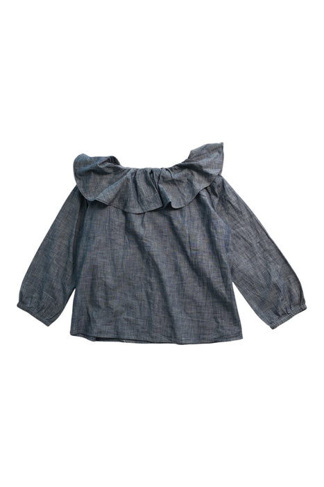 A Blue Long Sleeve Tops from Crewcuts in size 14Y for girl. (Back View)