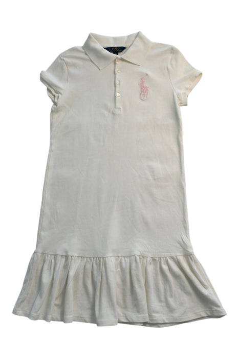 A White Short Sleeve Dresses from Polo Ralph Lauren in size 14Y for girl. (Front View)