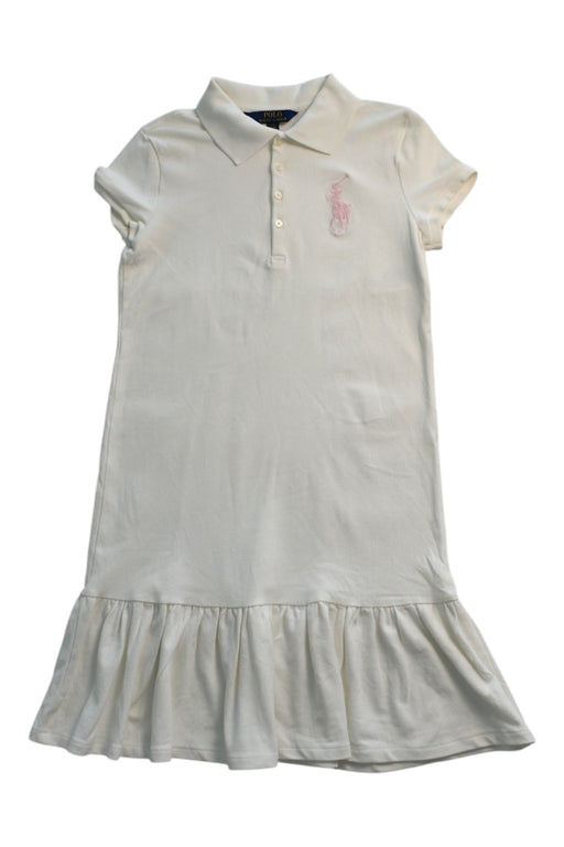A White Short Sleeve Dresses from Polo Ralph Lauren in size 14Y for girl. (Front View)