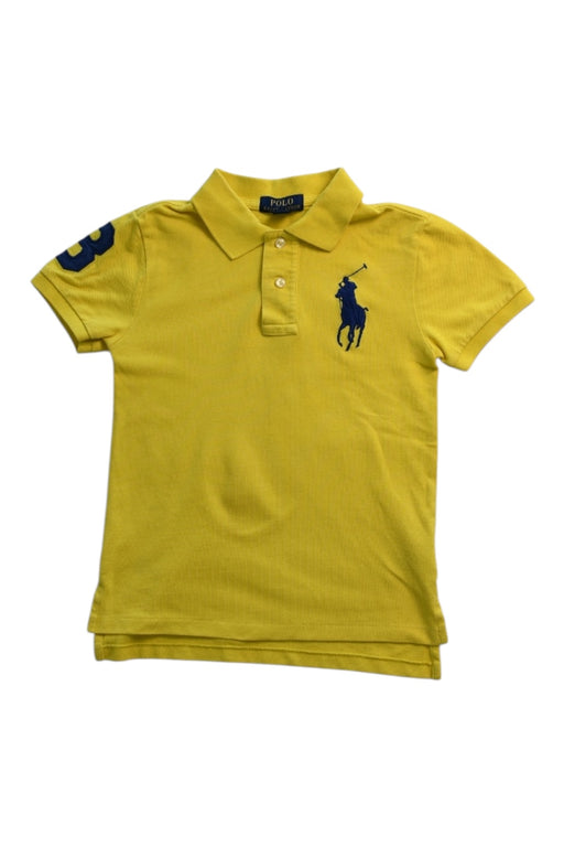 A Yellow Short Sleeve Polos from Polo Ralph Lauren in size 8Y for boy. (Front View)