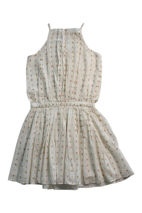 A Ivory Sleeveless Dresses from Velveteen in size 12Y for girl. (Back View)